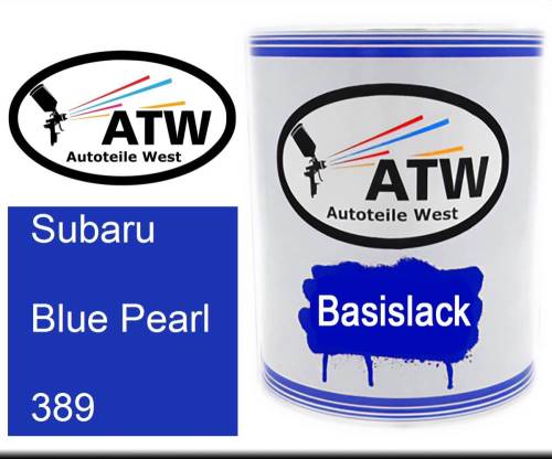 Subaru, Blue Pearl, 389: 1L Lackdose, von ATW Autoteile West.